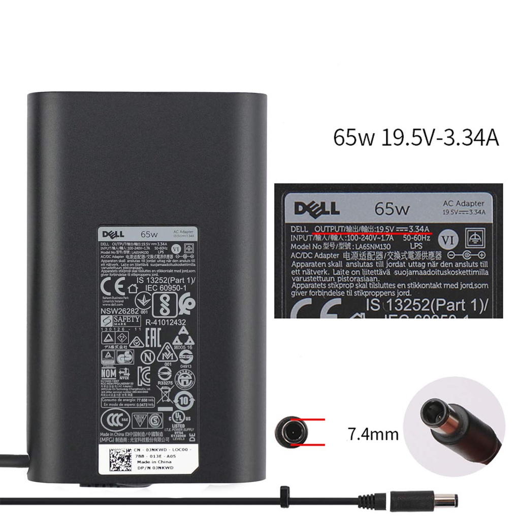 Chargeur DELL 19.5V 3.34A 7.4*5  65W Original